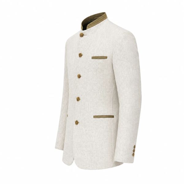 Mandarin Collar Hemp Special Coat