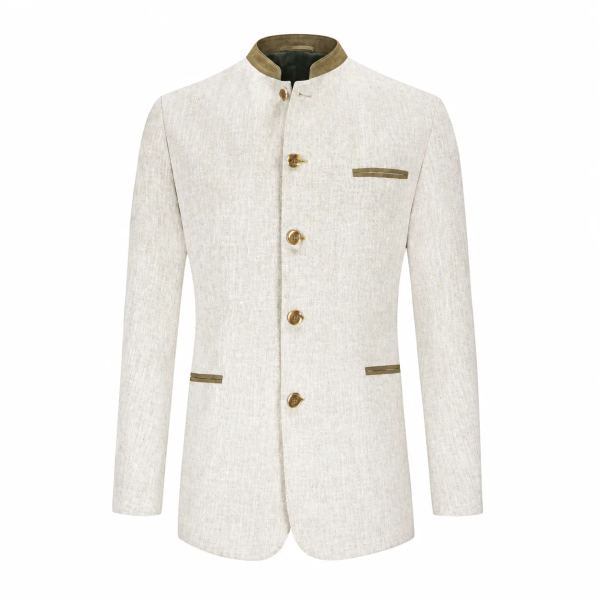 Mandarin Collar Hemp Special Coat
