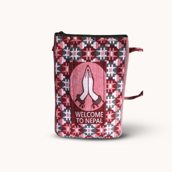 Traditional Nepali Dhaka  | Allo Zippered Pouch