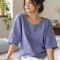 Women's Handwoven Hemp & Allo Scoop Neck Tunic