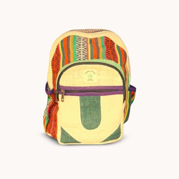Handwoven Multicolor Hemp & Allo Backpack