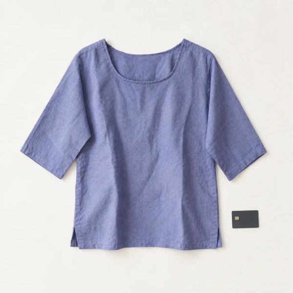 Women's Handwoven Hemp & Allo Scoop Neck Tunic