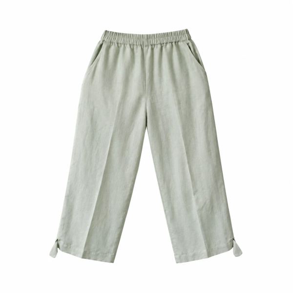 Women's Handwoven Hemp & Allo Cropped Trousers