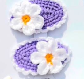 Crochet hair clips